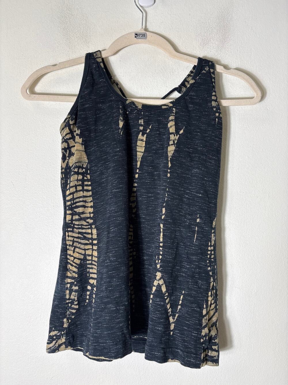 Hard Tail Tan Black Sleeveless Athletic Tank Sz L